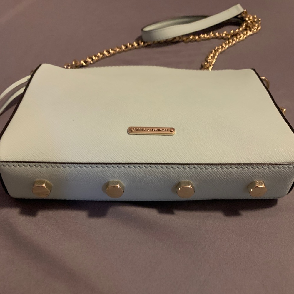 Rebecca Minkoff Avery Crossbody Purse Tranquil Blue - Picture 4 of 13